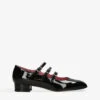 Arianna Triple-strap Patent-leather Mary Jane Flats -Dune Shop R04197335 BLACK M