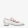 Arianna Triple-strap Patent-leather Mary Jane Flats -Dune Shop R04197336 WHITE M