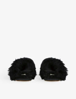 Ugg Scuff Sis Sheepskin-lined Suede Slippers -Dune Shop R04198970 BLACK ALT03