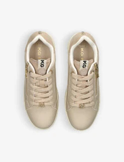 KG Kurt Geiger Leslie Side-zip Faux-leather Low-top Trainers -Dune Shop R04199504 BLUSH ALT01