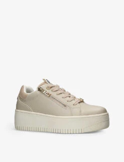 KG Kurt Geiger Leslie Side-zip Faux-leather Low-top Trainers -Dune Shop R04199504 BLUSH ALT02