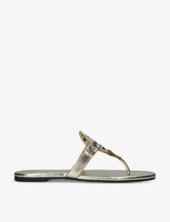 Tory Burch Miller Logo-plaque Leather Sandals