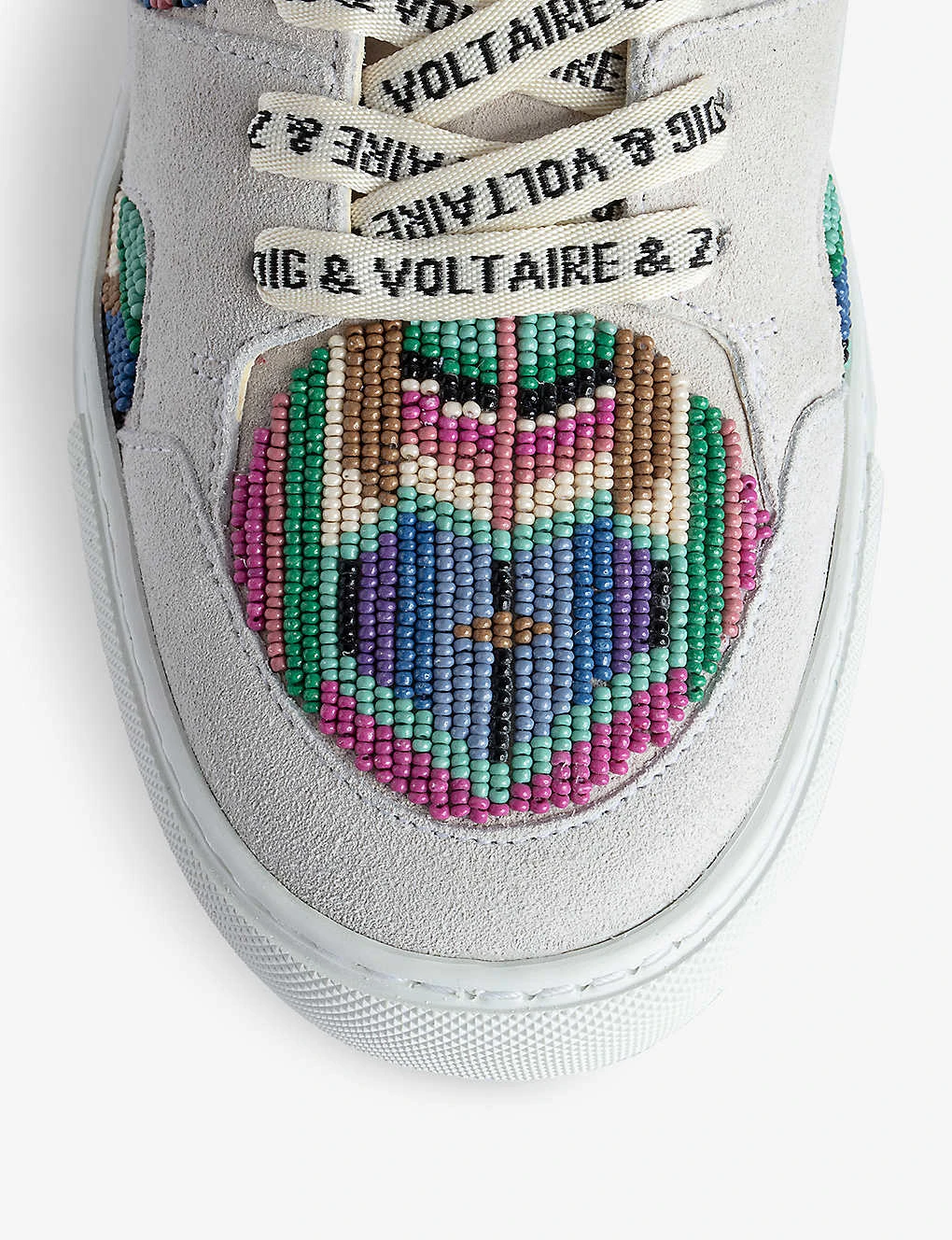 Zadig & Voltaire ZV1747 Mid Flash Bead-embellished Leather Mid-top Trainers 4 Zadig & Voltaire ZV1747 Mid Flash Bead-embellished Leather Mid-top Trainers - Image 2