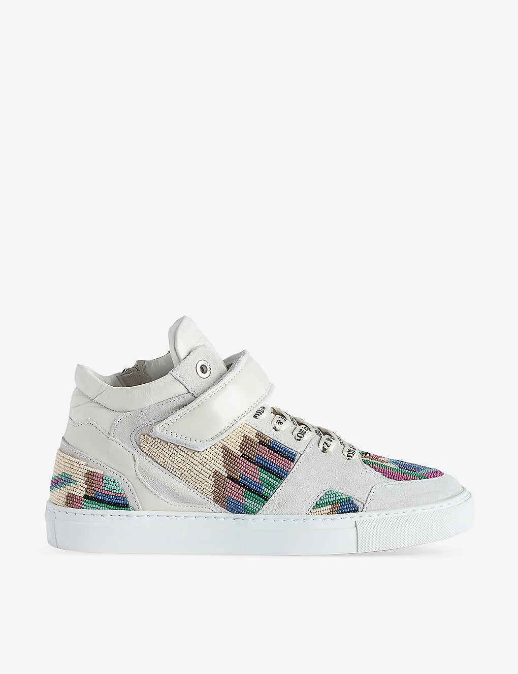 Zadig & Voltaire ZV1747 Mid Flash Bead-embellished Leather Mid-top Trainers 3 Zadig & Voltaire ZV1747 Mid Flash Bead-embellished Leather Mid-top Trainers