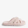Ted Baker Topply Cross-over Faux-fur Slippers