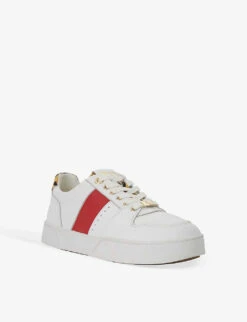 Dune Elysium Contrast-panel Leather Low-top Trainers 8 Dune Elysium Contrast-panel Leather Low-top Trainers -Dune Shop R04208328 REDLEATHER ALT02