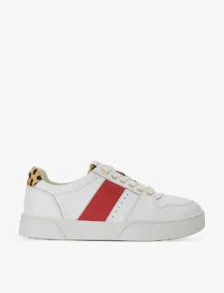 Dune Elysium Contrast-panel Leather Low-top Trainers